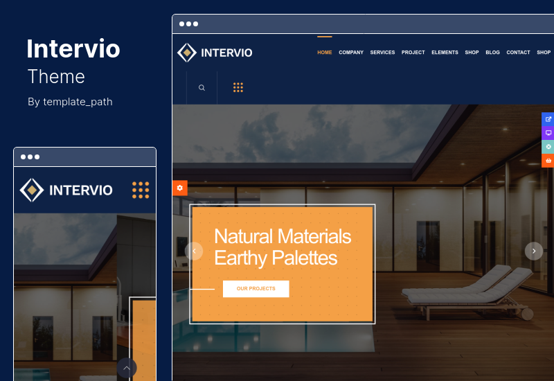 Intervio Theme - ธีม WordPress ตกแต่งภายในและสถาปัตยกรรม