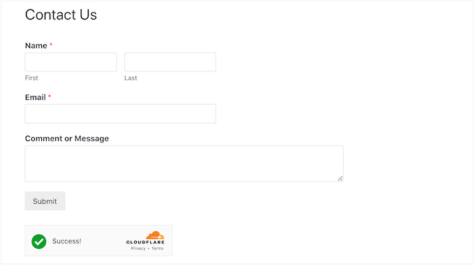 การเปลี่ยนตำแหน่งที่ CAPTCHA ปรากฏใน WPForms