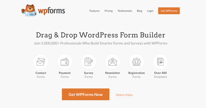 O plug-in do construtor de formulários WPForms e o complemento de assinatura