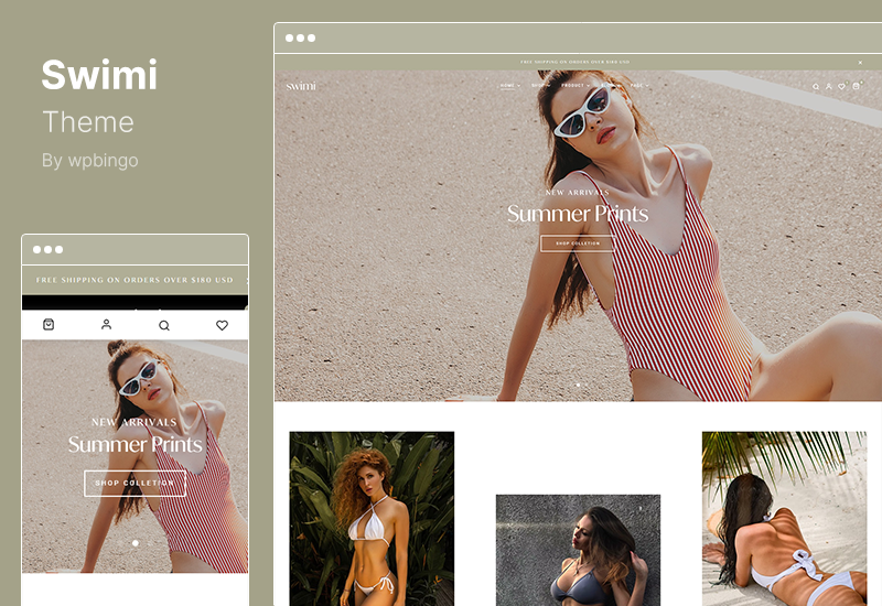 ธีม Swimi - ธีมชุดว่ายน้ำ WooCommerce WordPress