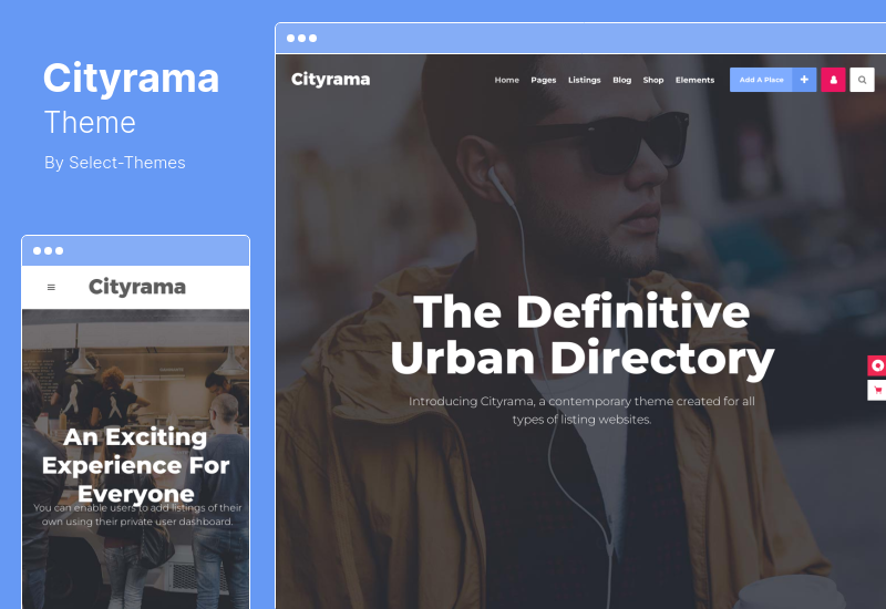 ธีม Cityrama - รายชื่อ & ธีม WordPress คู่มือเมือง