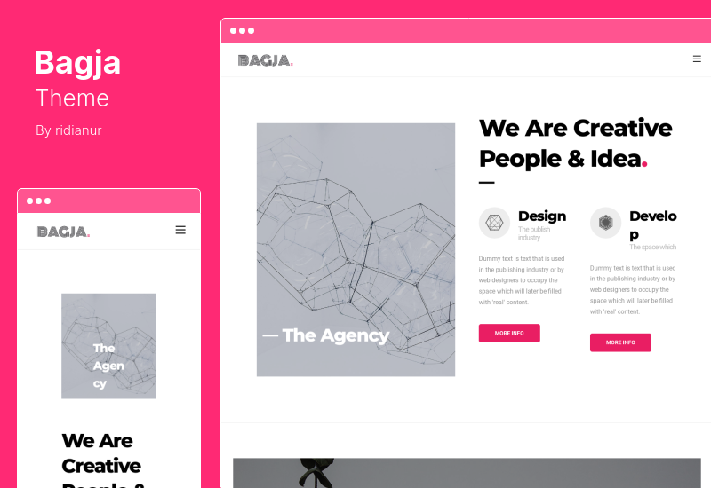 Bagja 主題 - 響應式多概念和一頁組合 WordPress 主題