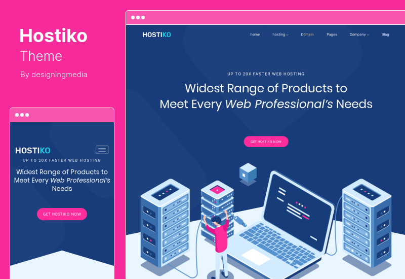 Hostiko 主題 - Hostiko 和 WHMCS 託管 WordPress 主題