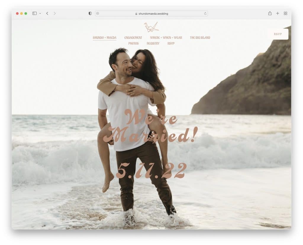 sitio web de bodas a+j