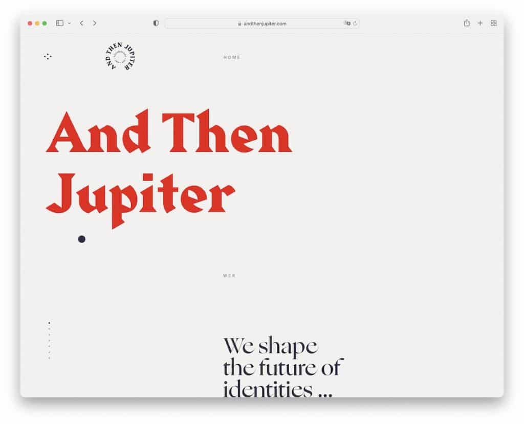 puis jupiter exemple de site Web propre