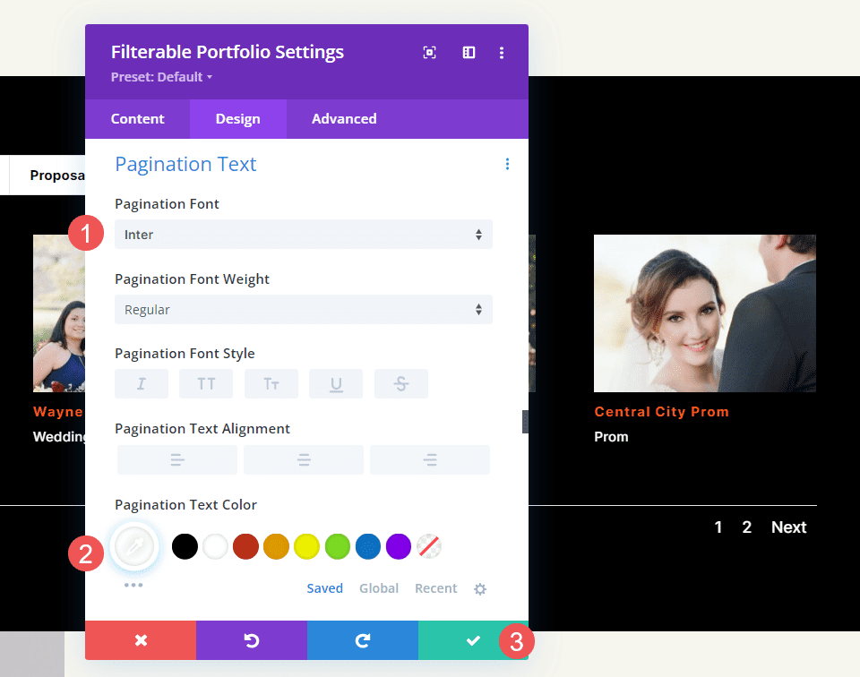 Das filterbare Portfolio-Modul von Divi