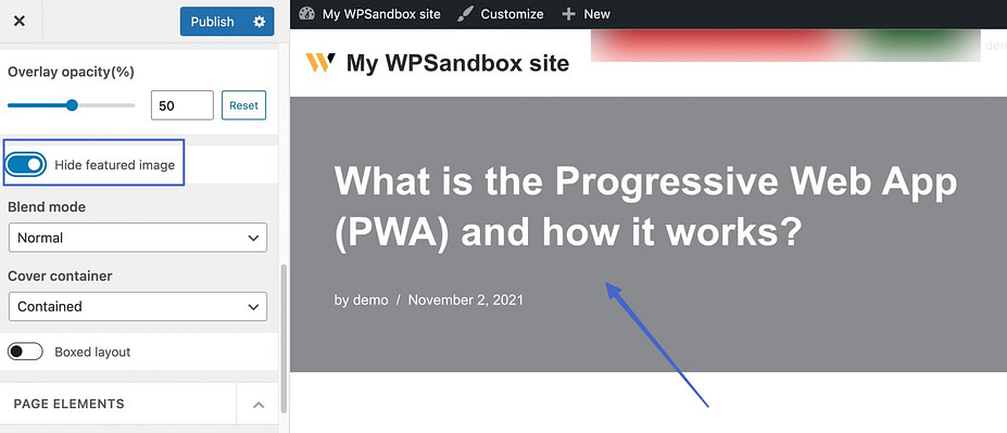 pda-ocultar-imagen-presentada-wordpress-opción-neve-tema