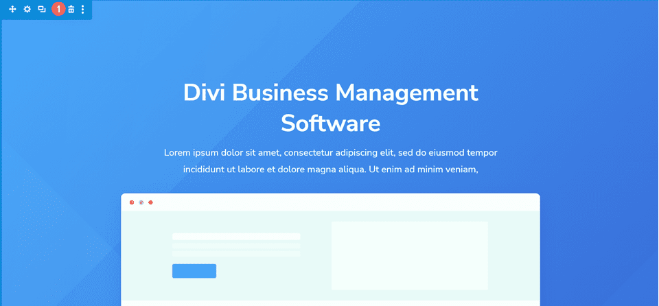 Divi Fullwidth Antet Gradient Aspect de fundal 3 Șterge secțiune