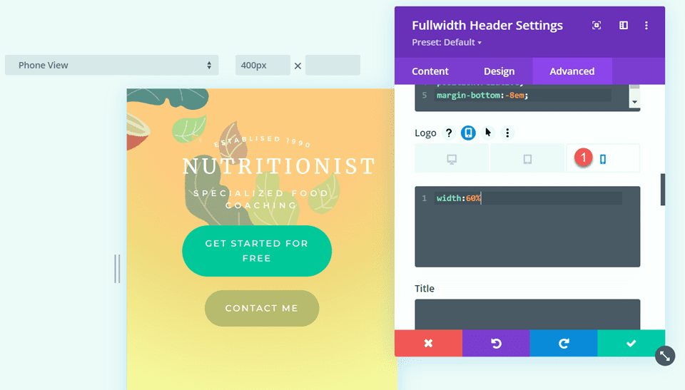 Divi Fullwidth Header Gradient Background Layout 2 โลโก้ CSS มือถือ