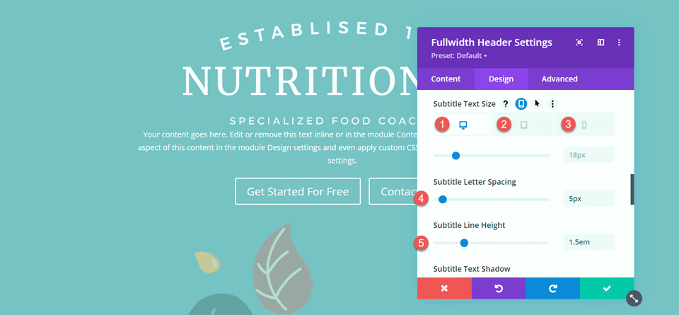 Divi Fullwidth Antet Gradient Aspect de fundal 2 Dimensiune subtitrare