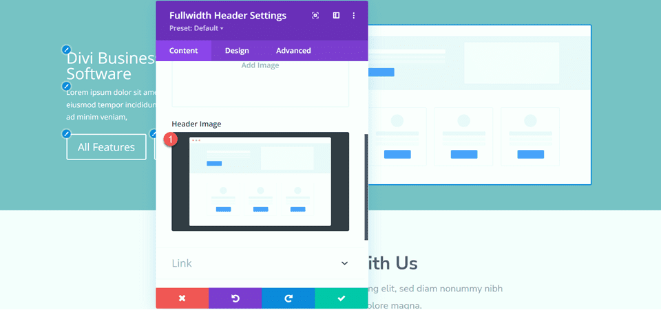 Divi Fullwidth Header Layout di sfondo sfumato 3 Immagine di intestazione