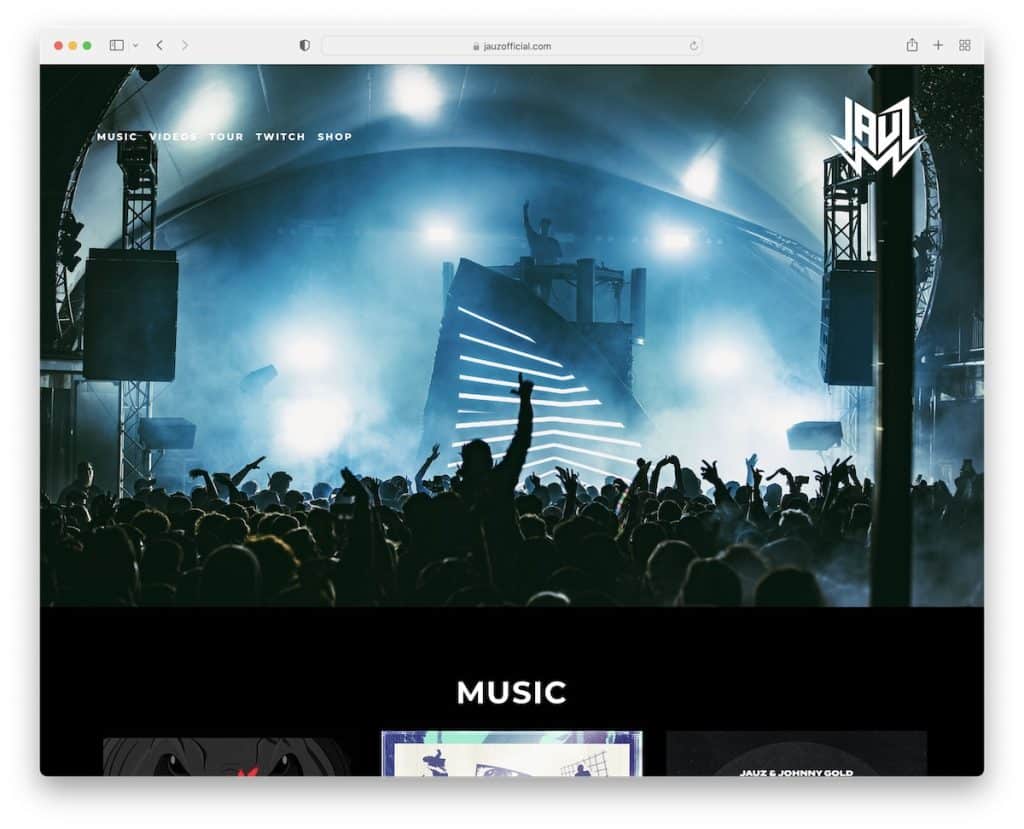 jauz dj-Website