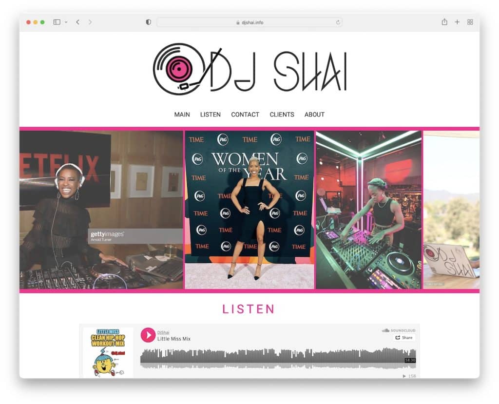 Sito web di dj shai