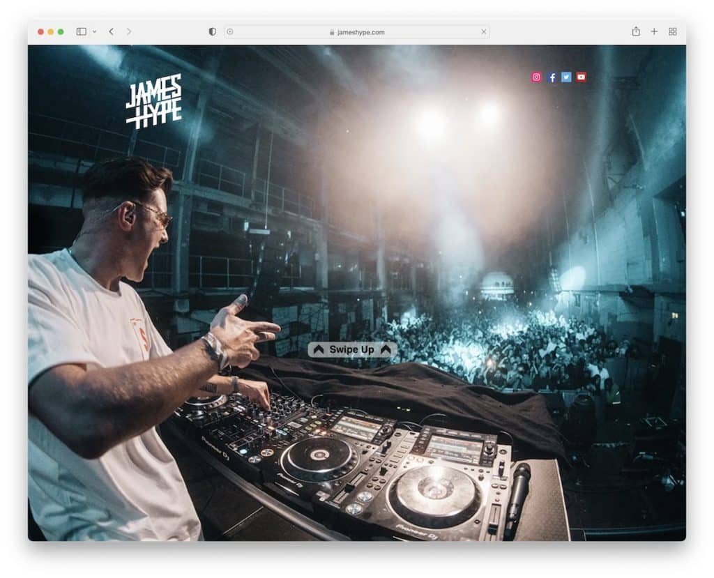 Sito web di james hype dj