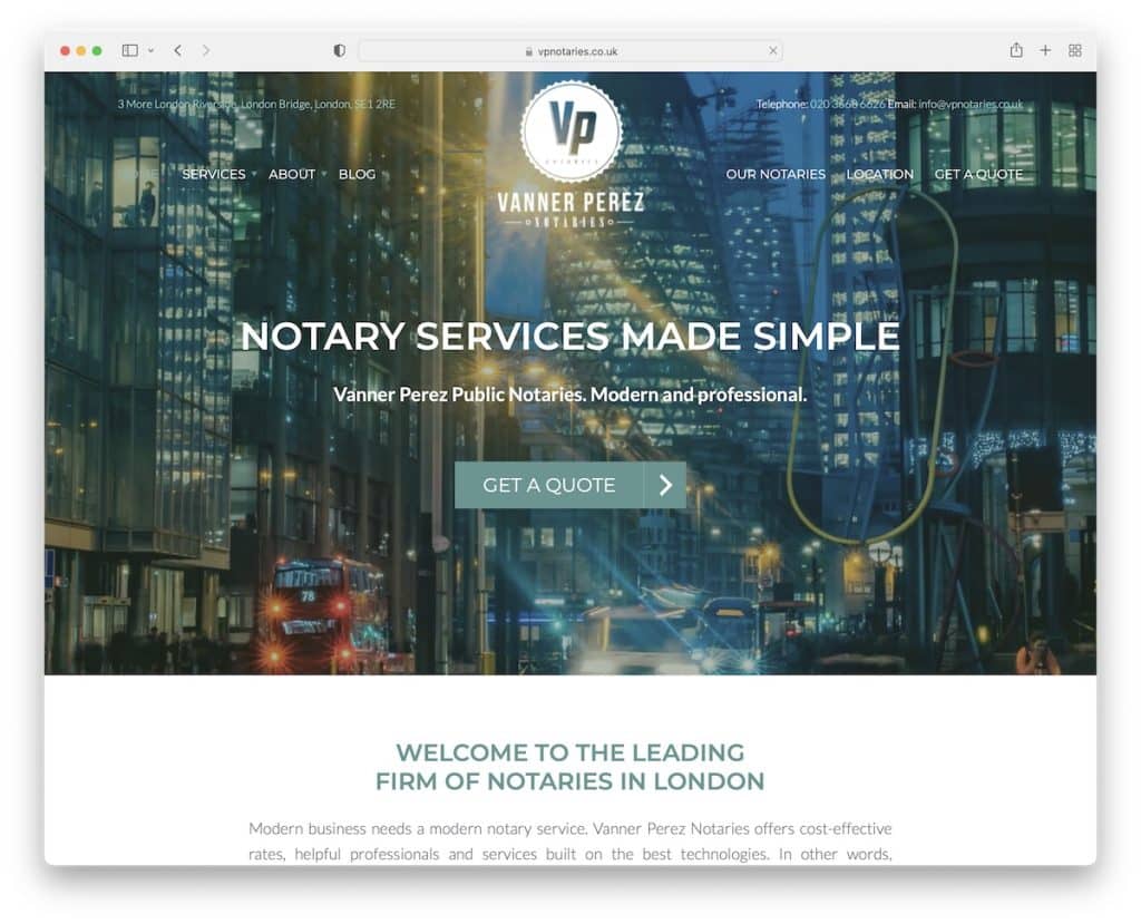 vp Notare Website