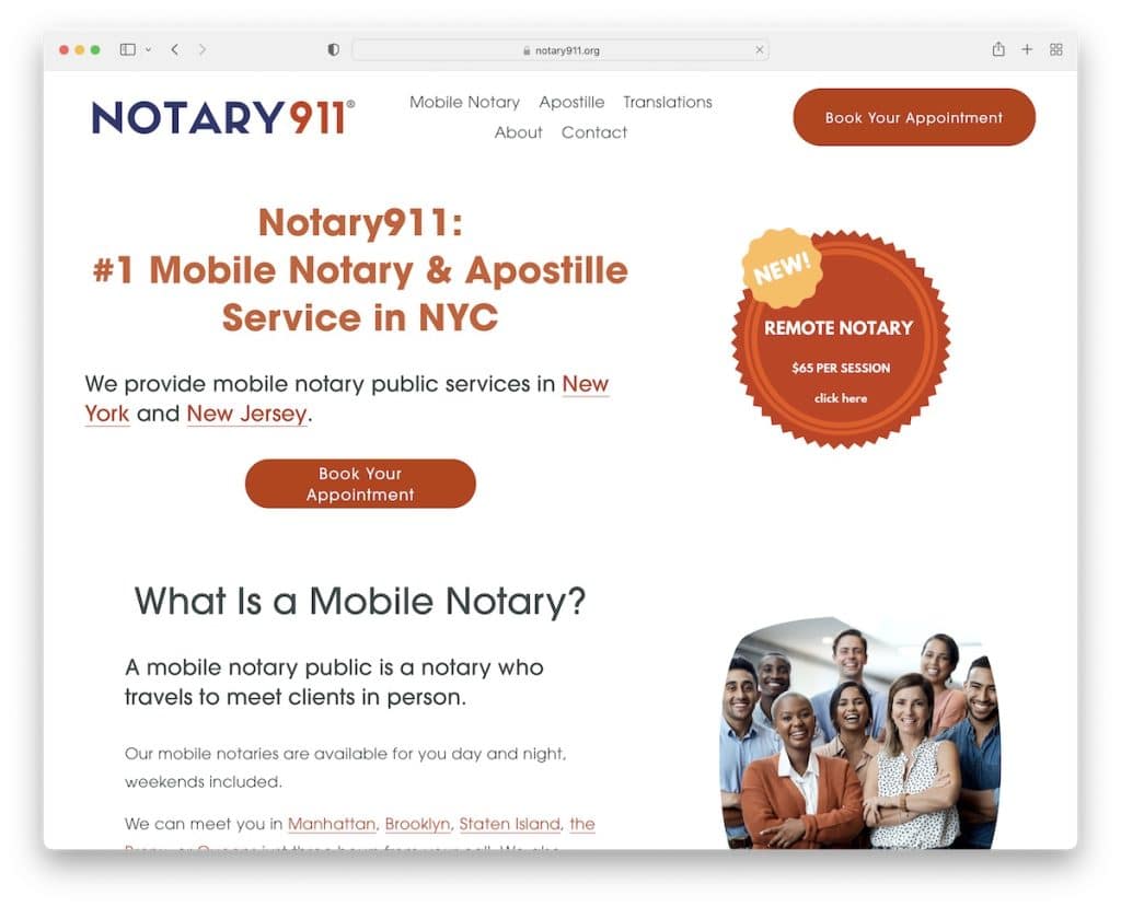 Notar911 Website des Notars