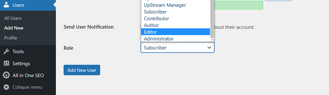 Rolul de utilizator editor în WordPress