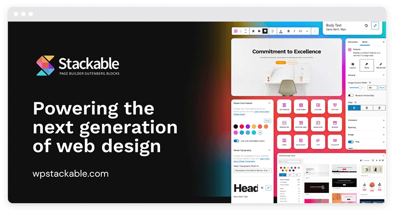 Stackable Blogs 플러그인 웹사이트의 홈페이지