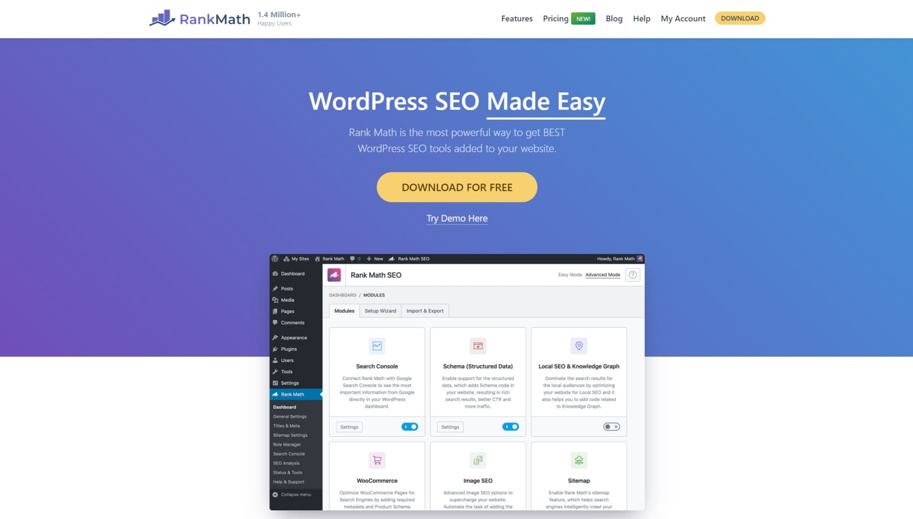 Плагин Rank Math WordPress для SEO