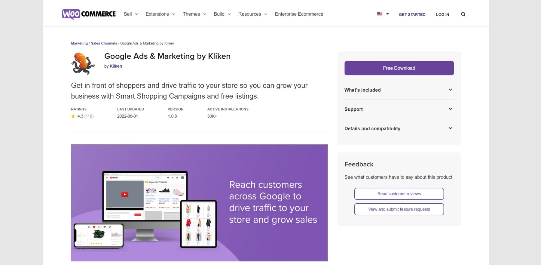 Kliken의 WooCommerce Google 광고 마케팅