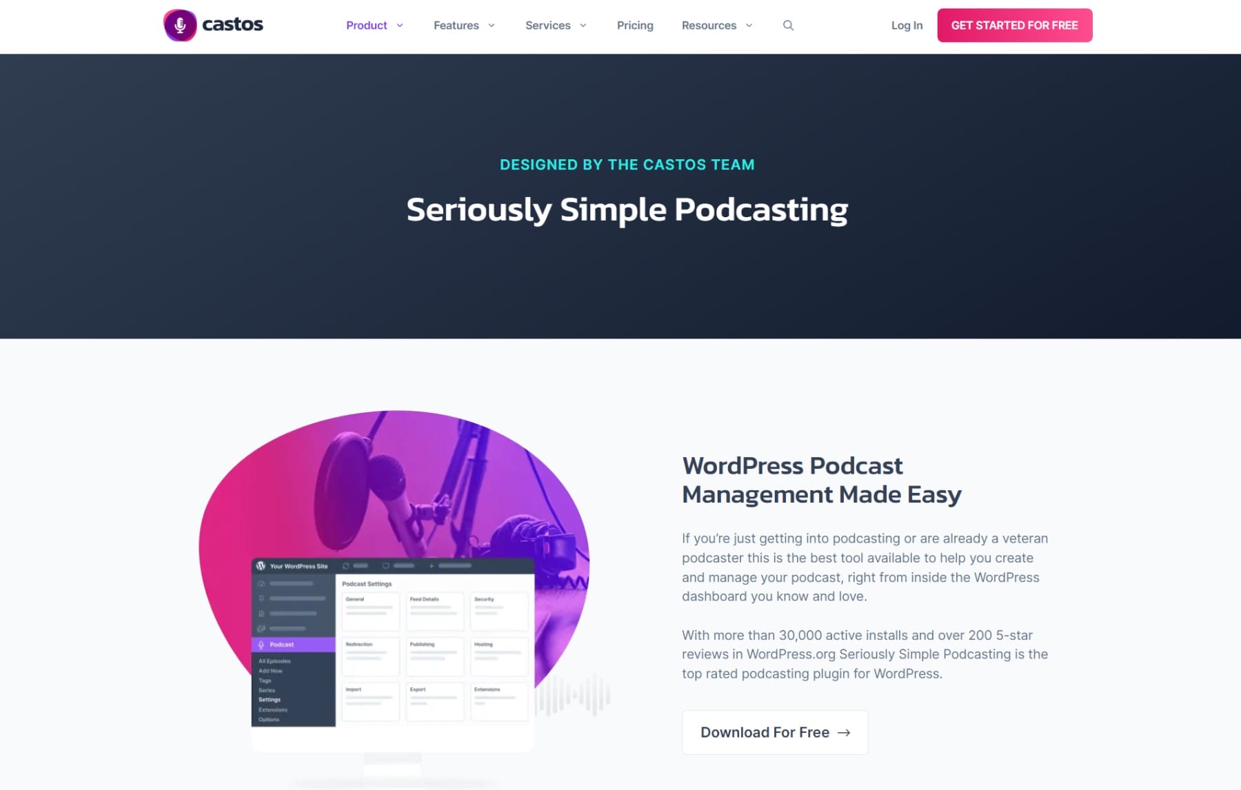 Podcasting seriamente semplice di Castos