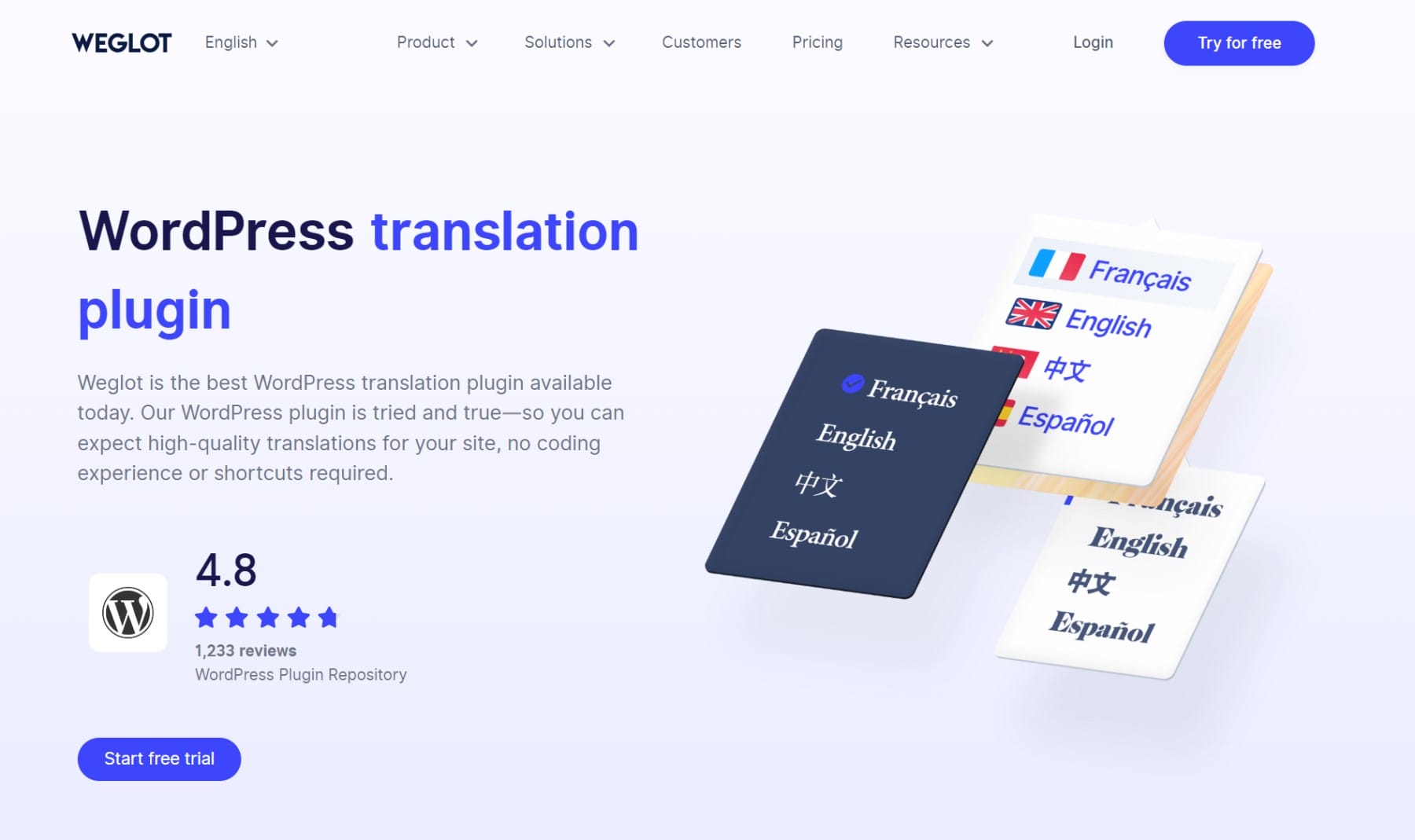 WEGLOT WordPress Plugin de traducere