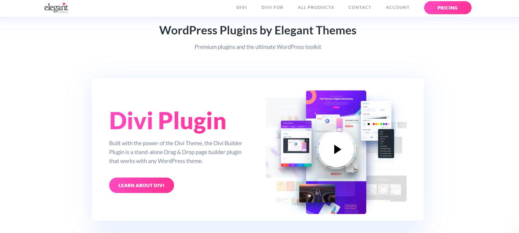 Pluginul Divi Page Builder