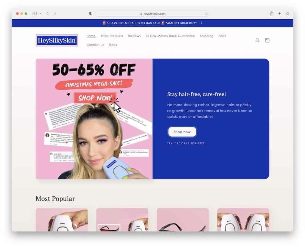 contoh website dropshipping heysilkyskin