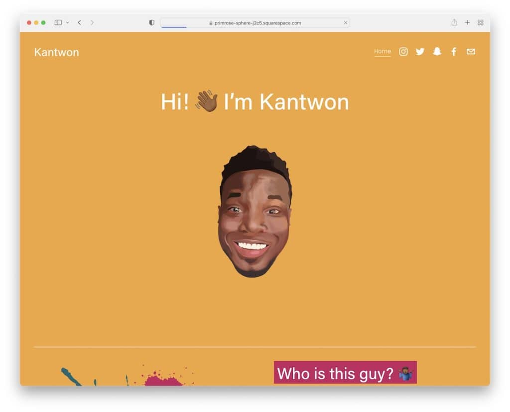 exemplu de site web personal kantwon