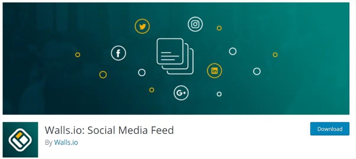 Plug-in WordPress de feed de mídia social Wallsio