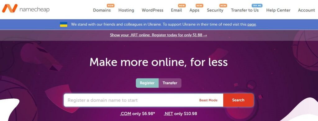 hosting web namecheap