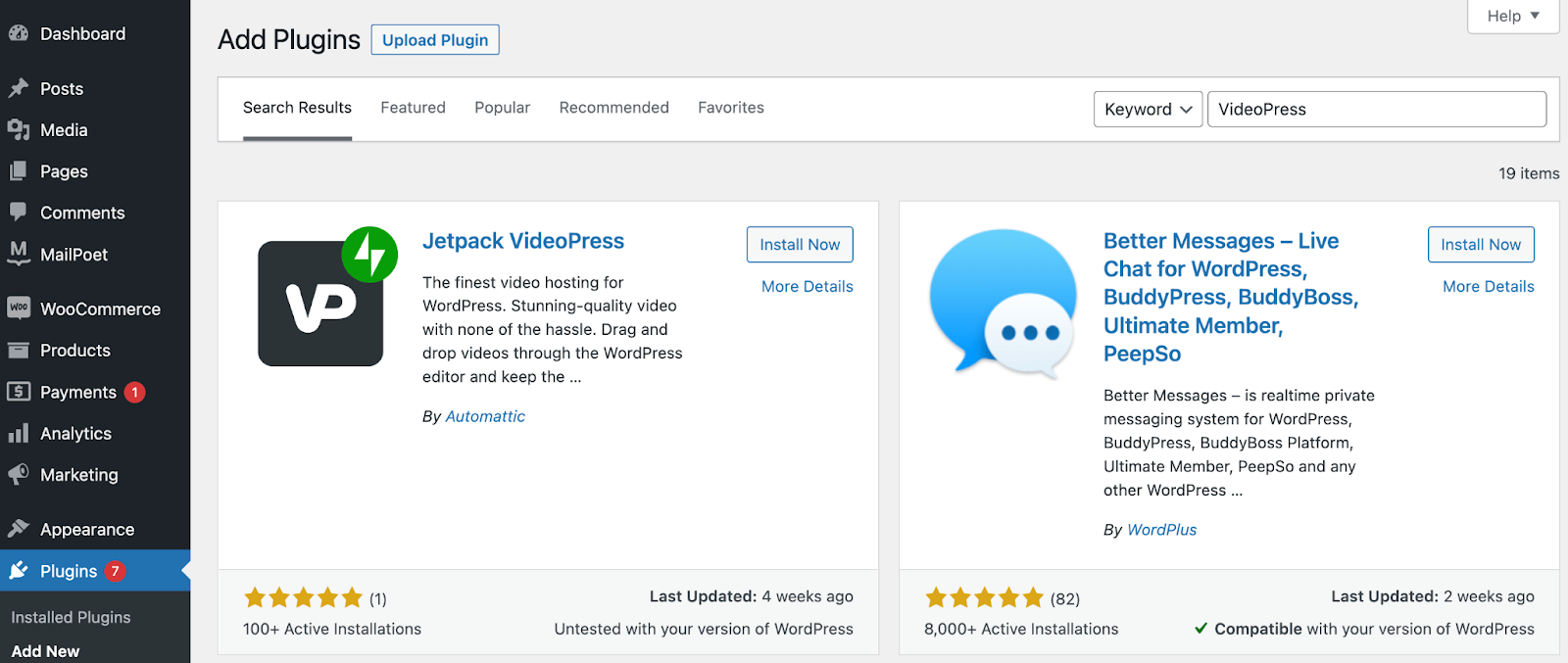 installare Jetpack VideoPress