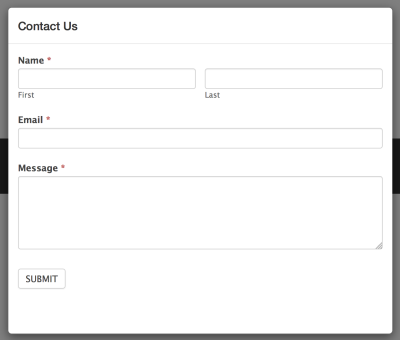 Funzionalità modale Bootstrap di Formidable