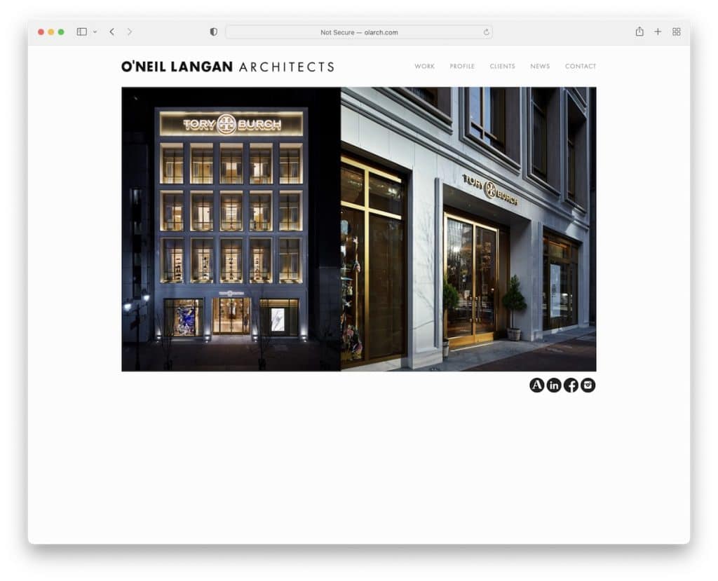 oneil langan einfaches Website-Beispiel