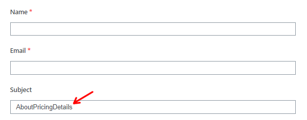 การเพิ่มหัวเรื่องใน URL เติมช่องแบบฟอร์มอัตโนมัติด้วยสตริงข้อความค้นหา