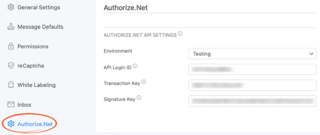 在 Formidable 的设置中连接您的 Authorize.net 帐户