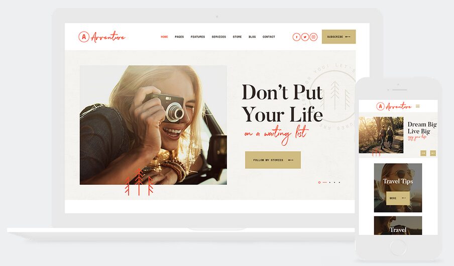 Avventure – Personal Travel & Lifestyle Blog WordPress Theme