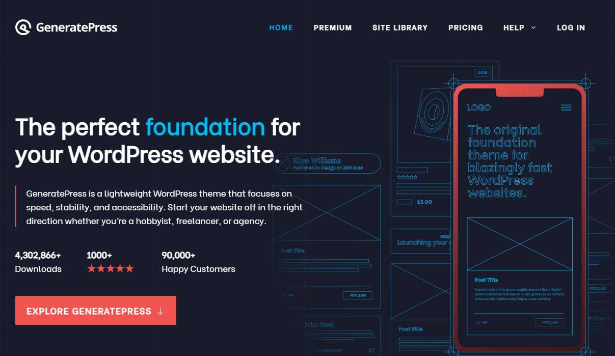 GeneratePress — lekki motyw WordPress