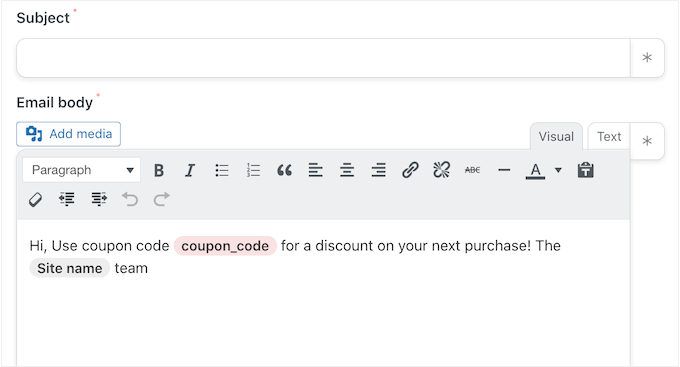 Ajouter un coupon à votre e-mail WooCommerce