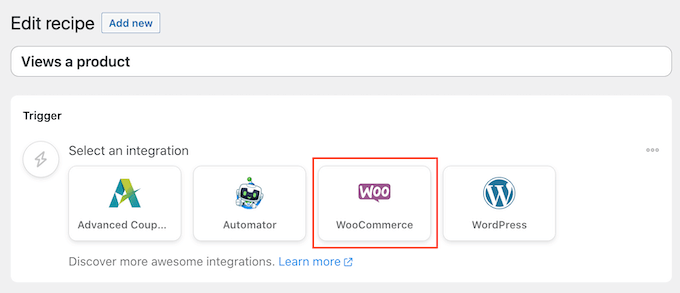 เพิ่ม WooCommerce เป็นการผสานรวมใน Uncanny Automator