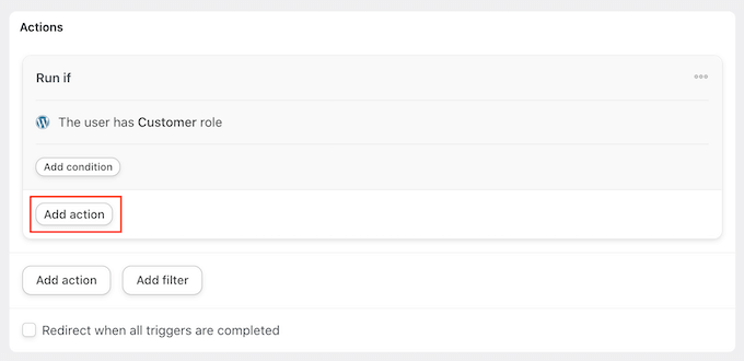 Adición de acciones a una receta automatizada