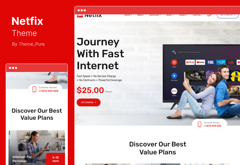 Tema Netfix - Tema WordPress Layanan Broadband & Internet