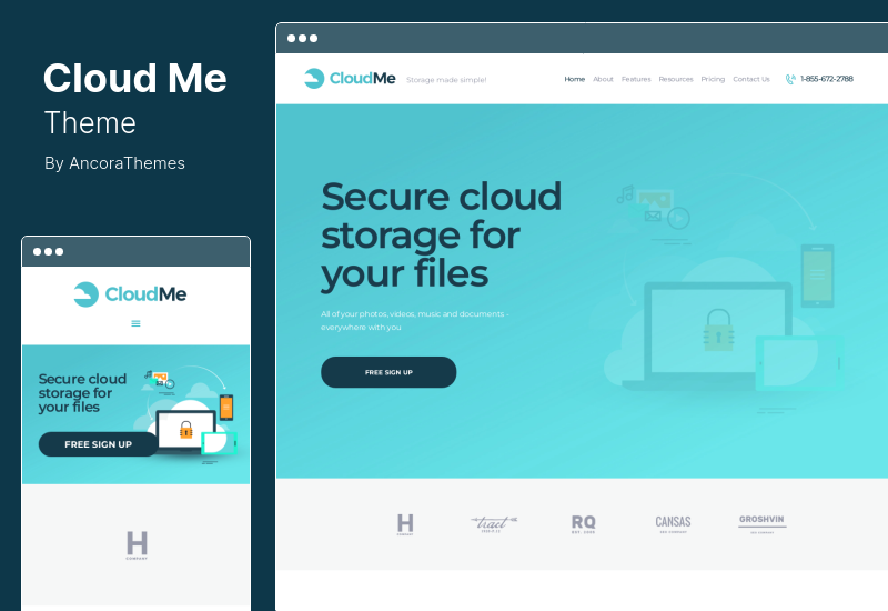 Tema CloudMe - Tema WordPress Layanan Cloud Storage & FileSharing