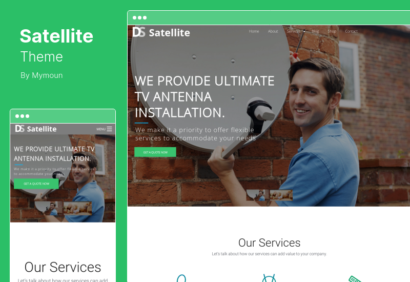 Tema Satelit - Furnizor de Internet și Tema WordPress pentru TV prin satelit