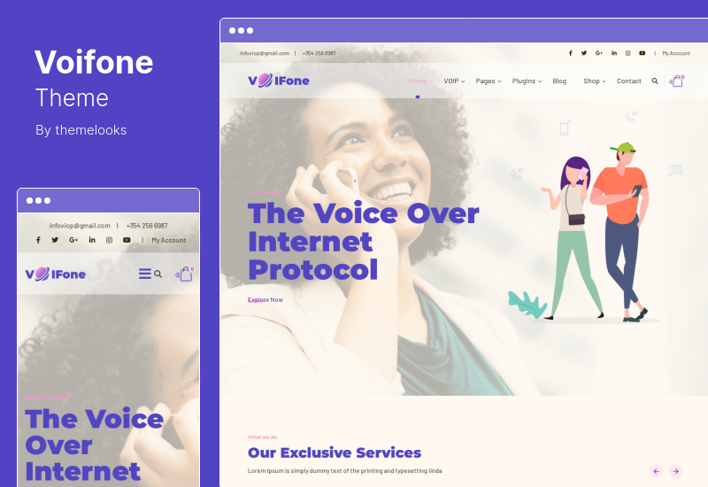 Voifone Theme - ธีม VOIP WordPress อเนกประสงค์