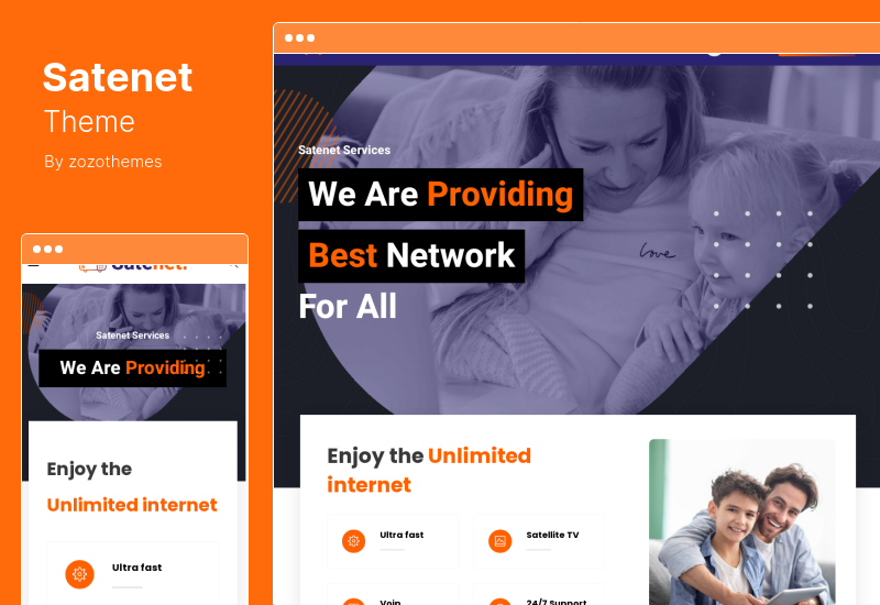 Tema Satenet - Tema WordPress Broadband & Internet