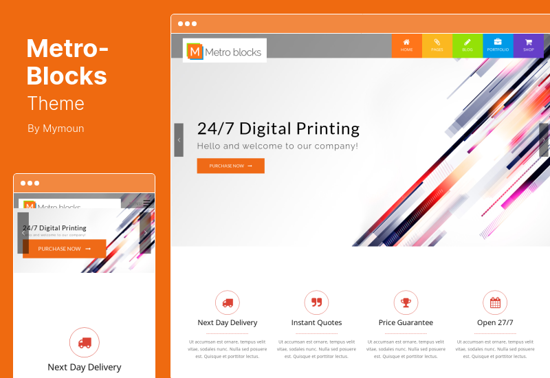 Tema Metro-Blocks - Tema WordPress pentru mai multe afaceri