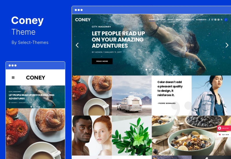 Tema Coney - Tema WordPress pentru blog