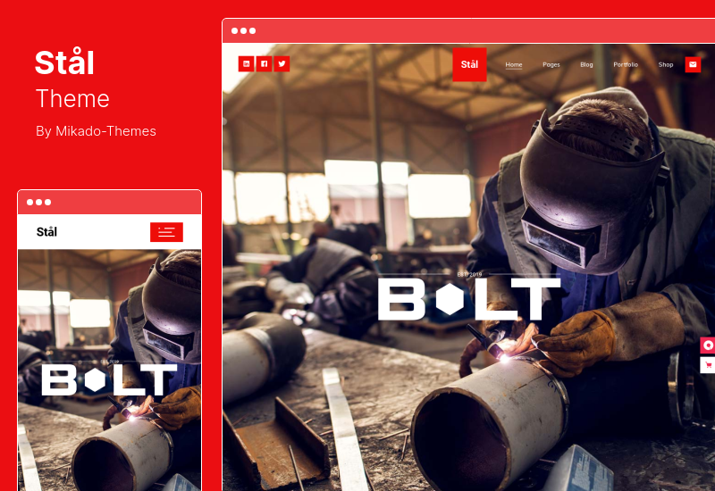 Tema Stal - Tema WordPress pentru industrie