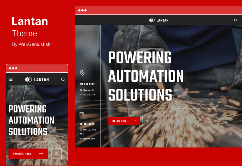 Lantan テーマ - Factory & Industrial WordPress テーマ